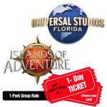 Universal Orlando 1 Day Base Group Discount Tickets